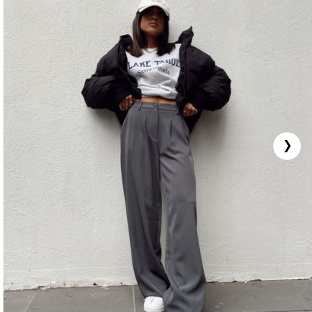 Princess Polly Archer Pants Slate